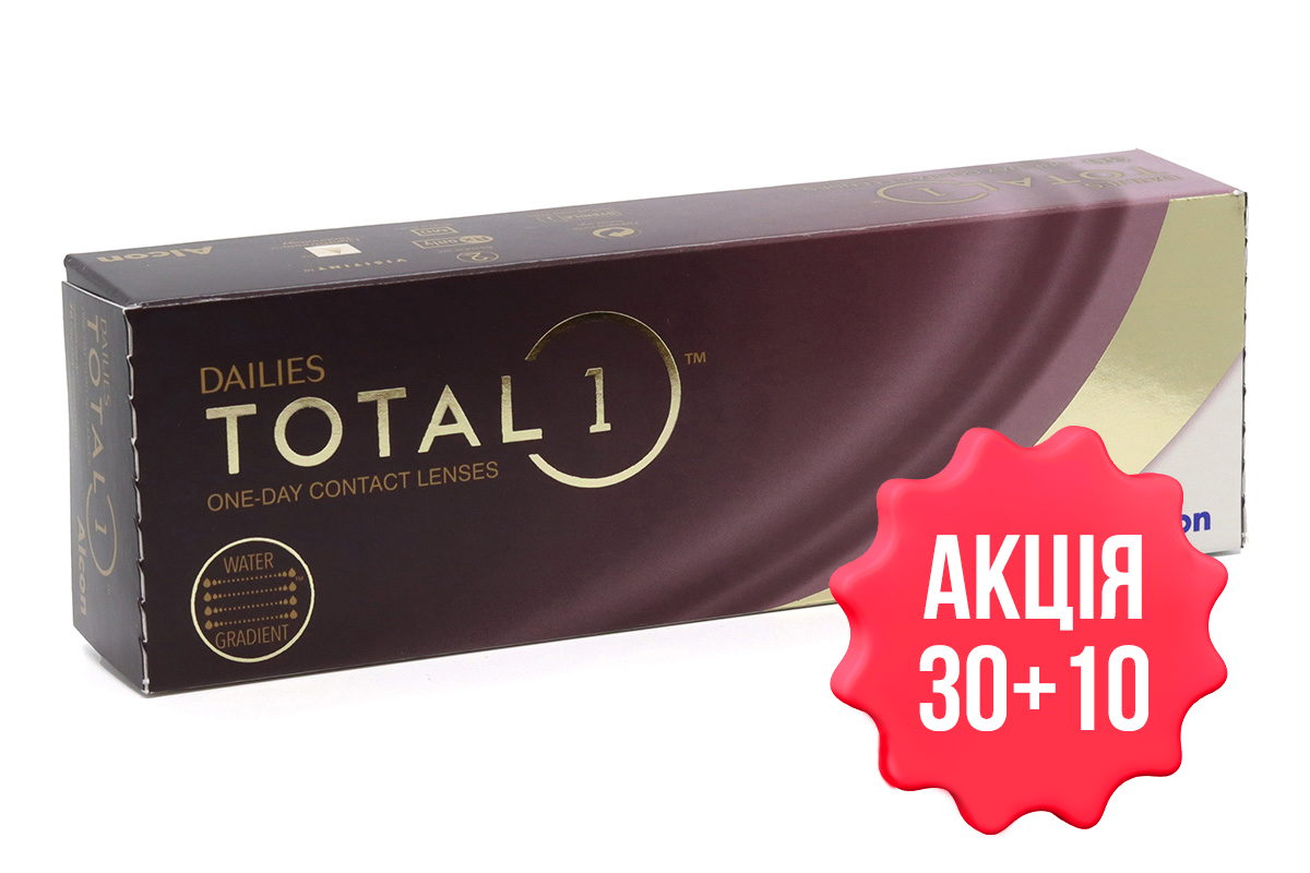 Мягкие контактные линзы Контактные линзы Dailies Total 1 Фото №1 - linza.ua