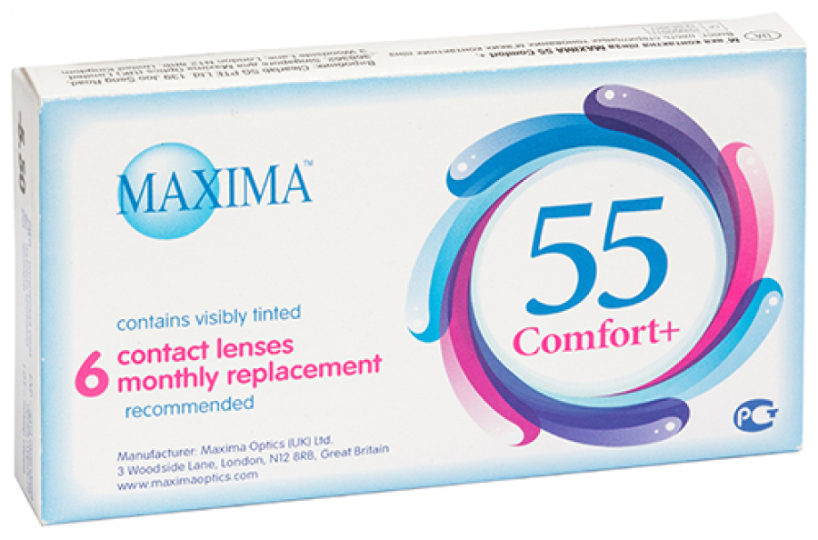 Мягкие контактные линзы Контактные линзы Maxima 55 Comfort Plus Фото №1 - linza.ua